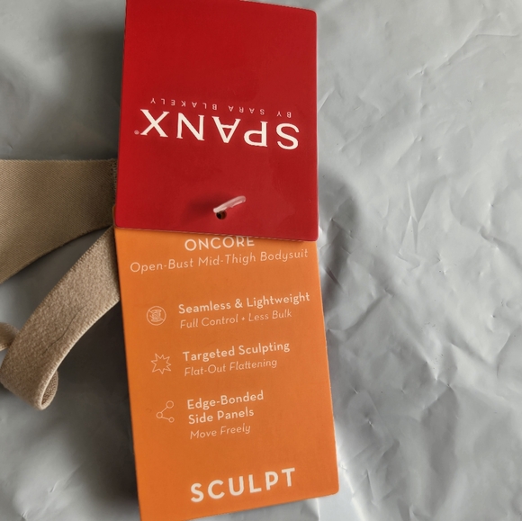 ☕️ SPANX ON CORE OPEN -BUST MID -THIGH BODYSUIT NWT SIZE 1X - Picture 3 of 5